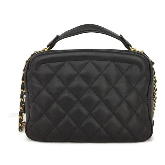 Pre-owned Authentic CHANEL Quilted Matelasse CC Lambskin 2way Chain Hand Bag - Picture 2 of 6